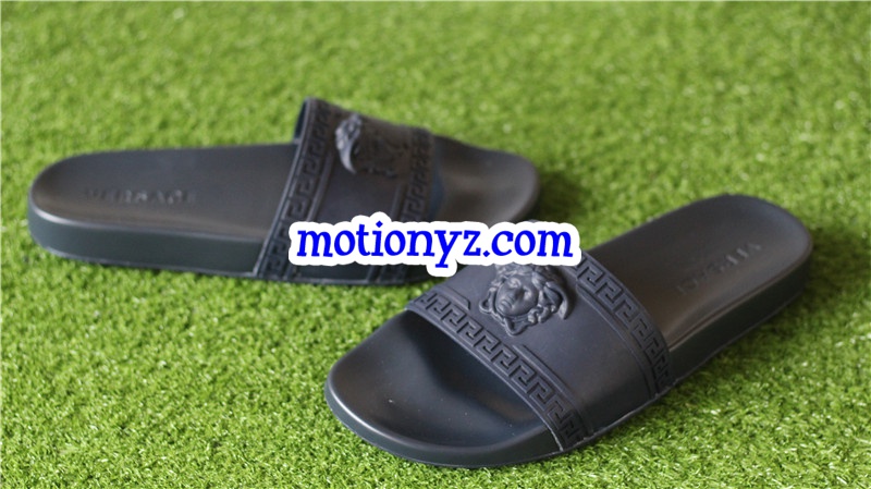 Brand Versace blue slide